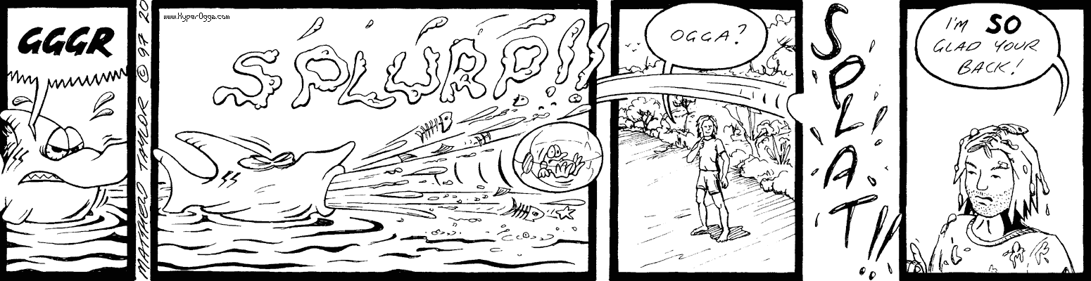 Ogga and the beachball comic strip 08
