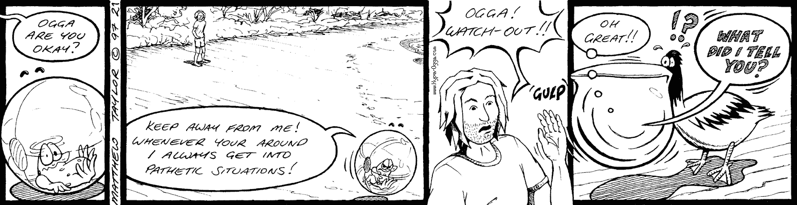 Ogga and the beachball comic strip 09