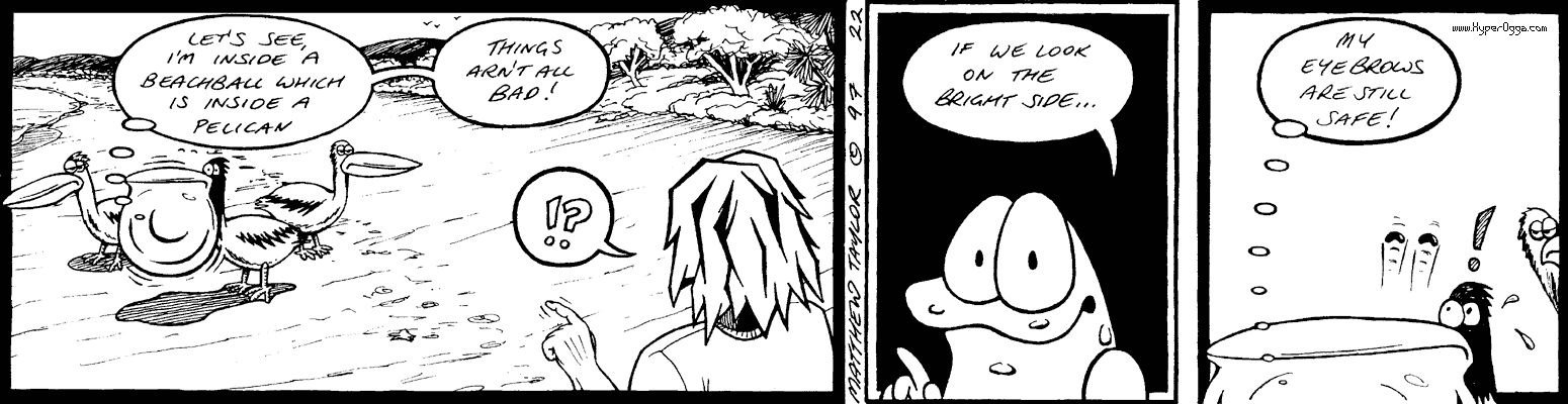 Ogga and the beachball comic strip 10