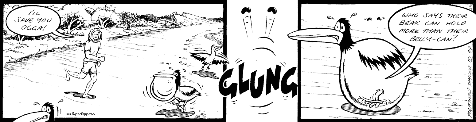 Ogga and the beachball comic strip 11
