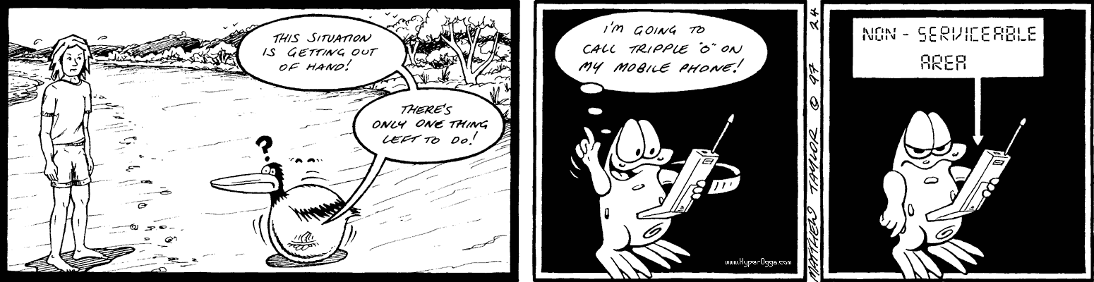 Ogga and the beachball comic strip 12