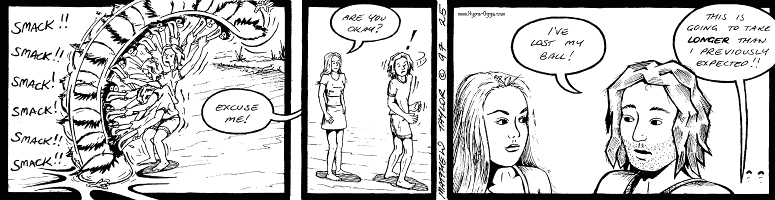 Ogga and the beachball comic strip 13