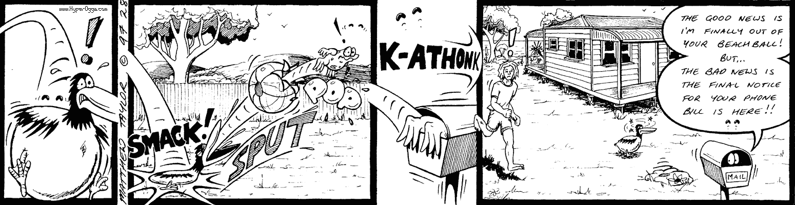 Ogga and the beachball comic strip 16