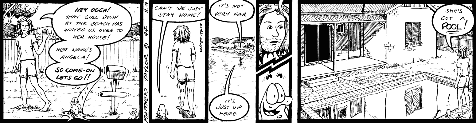 Ogga and the beachball comic strip 17