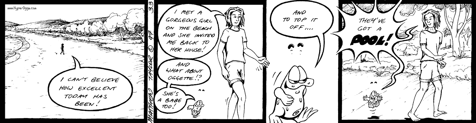 Ogga and the beachball comic strip 20