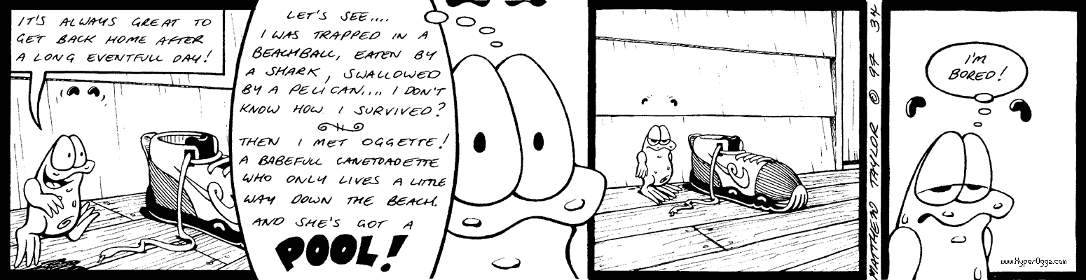 Ogga and the beachball comic strip 21