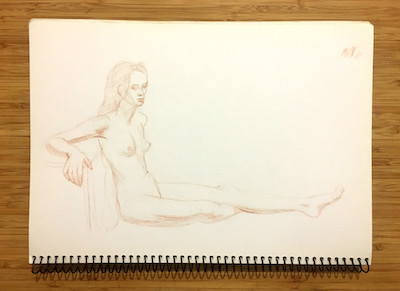 A spiral-bound A3 sketchpad of cartridge paper