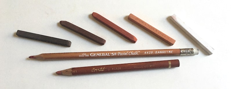 My chalk pencils and Conté crayons