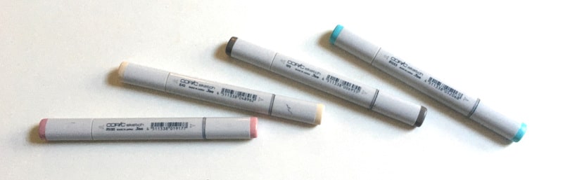 A selection of copic markers for life drawing
