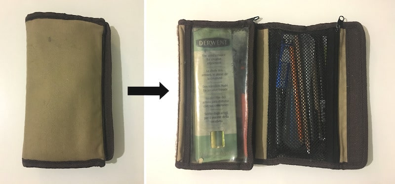 Derwent folding pencil case