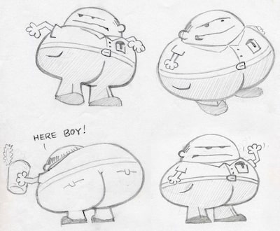 Body angles in pencil