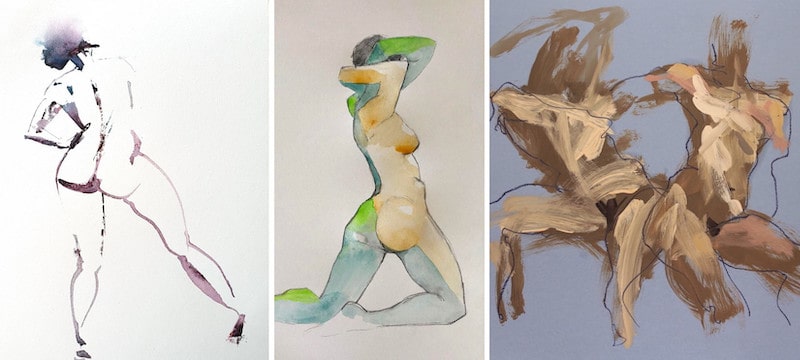 Life paintings by Juliet Grieves, Melanie Gray, and Alan Mcgowan
