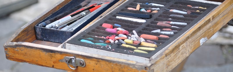 Drawer of pastels, photo by very very quiet