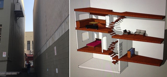 Triangular gap house concept