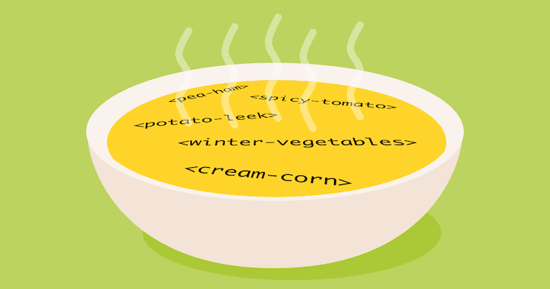 A delicious soup made from custom elements