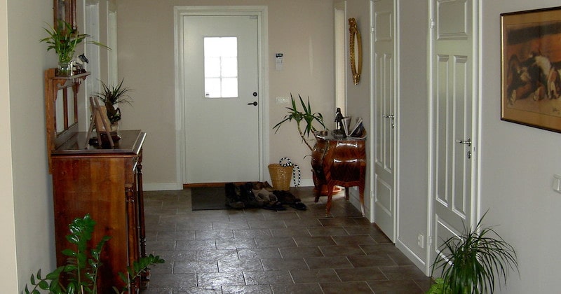 A wide entrance hallway 
